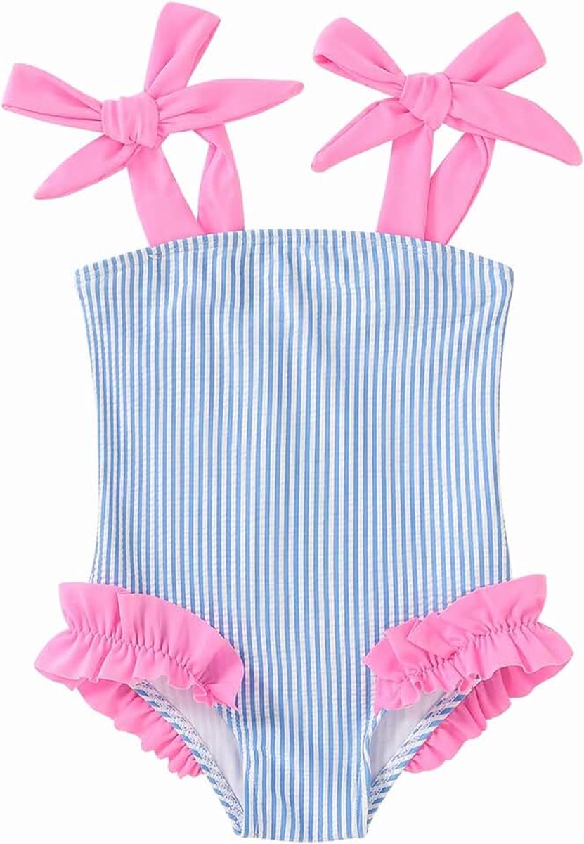 Peuter Baby Meisjes Badpak 9M-4T, Meisjes Eendelig Badpak Maillot de bain fille met Strik Bandjes