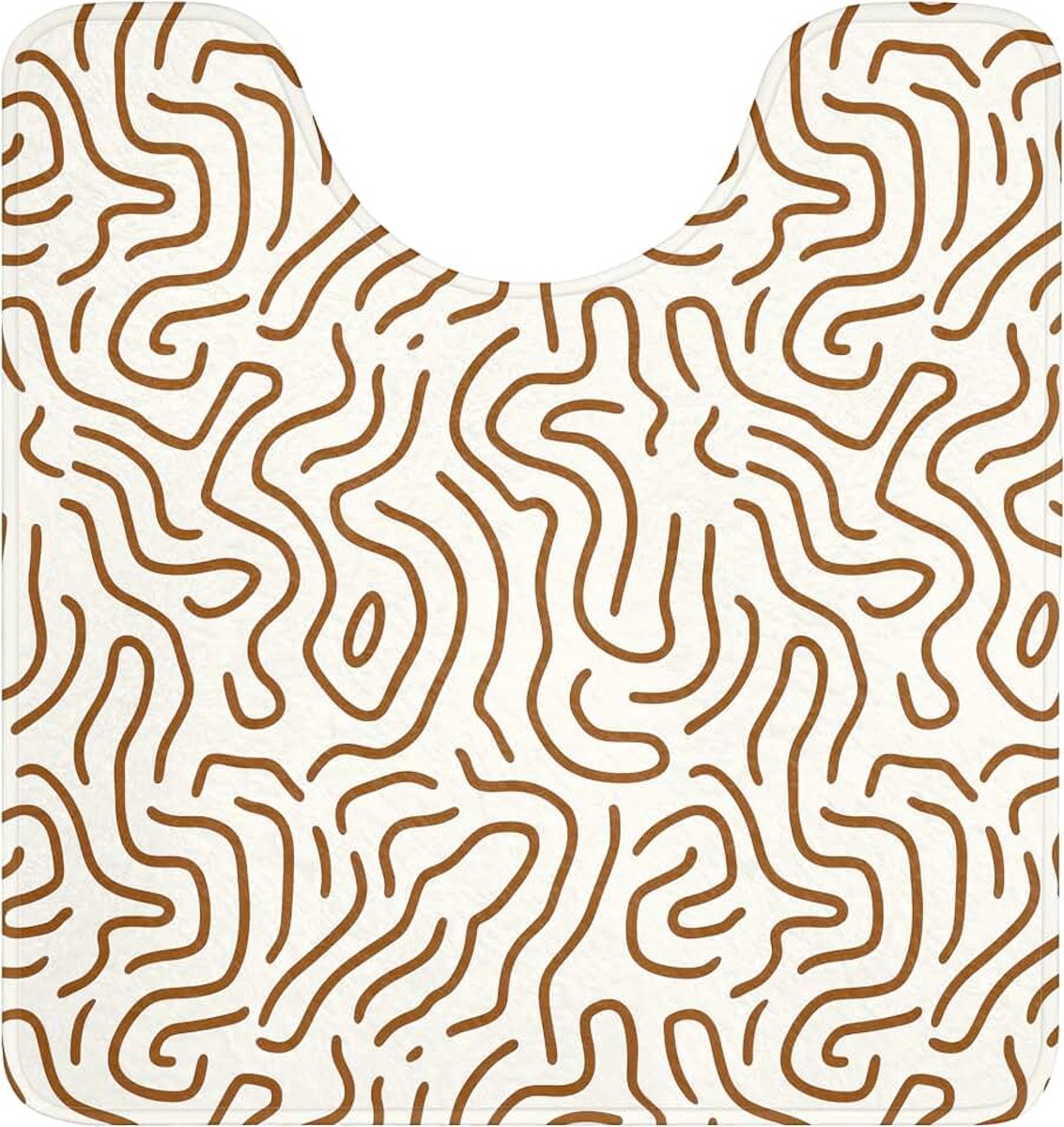 Mat 55x60 cm Wc Memory Foam Pedestal Mats For Bathroom Badkamer Accessoires Badmat Bath Rug Washable Douchemat Minimalistisch - Patroon - Terracotta