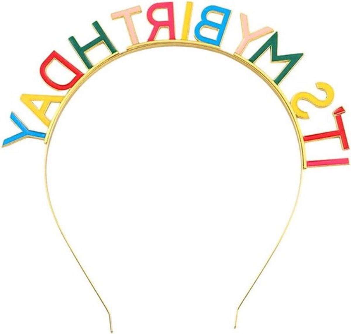 Regenboog verjaardagshoofdband - Verjaardagskroon - Gefeliciteerd met je verjaardag - Het is mijn verjaardag - Vrouwen - Decoratie - Verjaardagsfeestjes - Geschikt voor dames - Regenboogkroon "Het is mijn verjaardag" voor verjaardagsfeestjes.