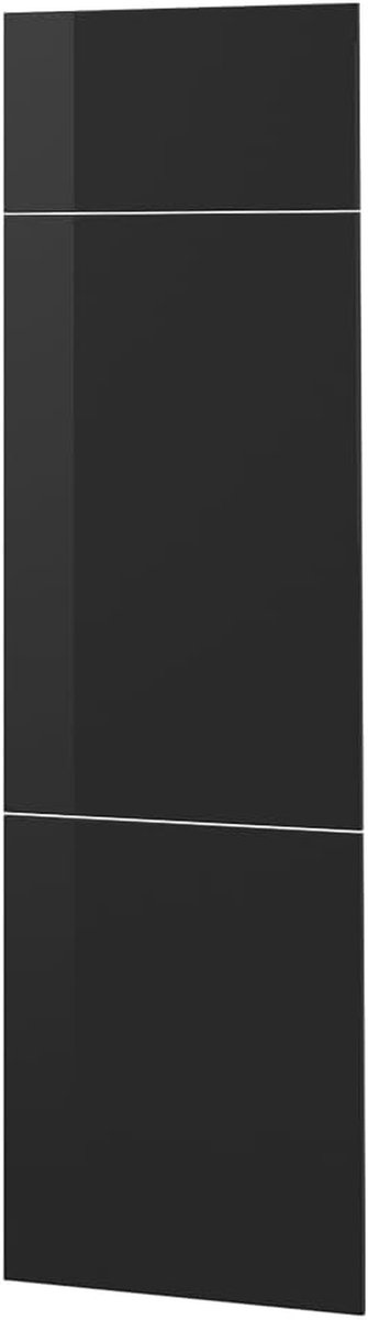 Keukenfront - Meubelpaneel - Keuken Vernieuwen - Moderne Stijl - 59.6 x 196 cm - Zwart hoogglans
