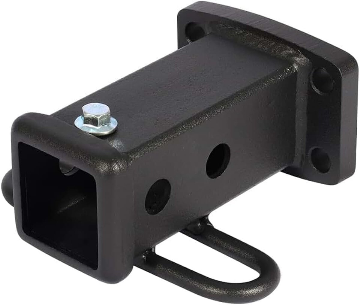 Adapter voor ontvangers van trekhaken van 5,1 cm (2 inch) voor het vastschroeven van de ontvangerbuis, universeel voor pick-ups en SUV's, robuust staal, eenvoudig te installeren