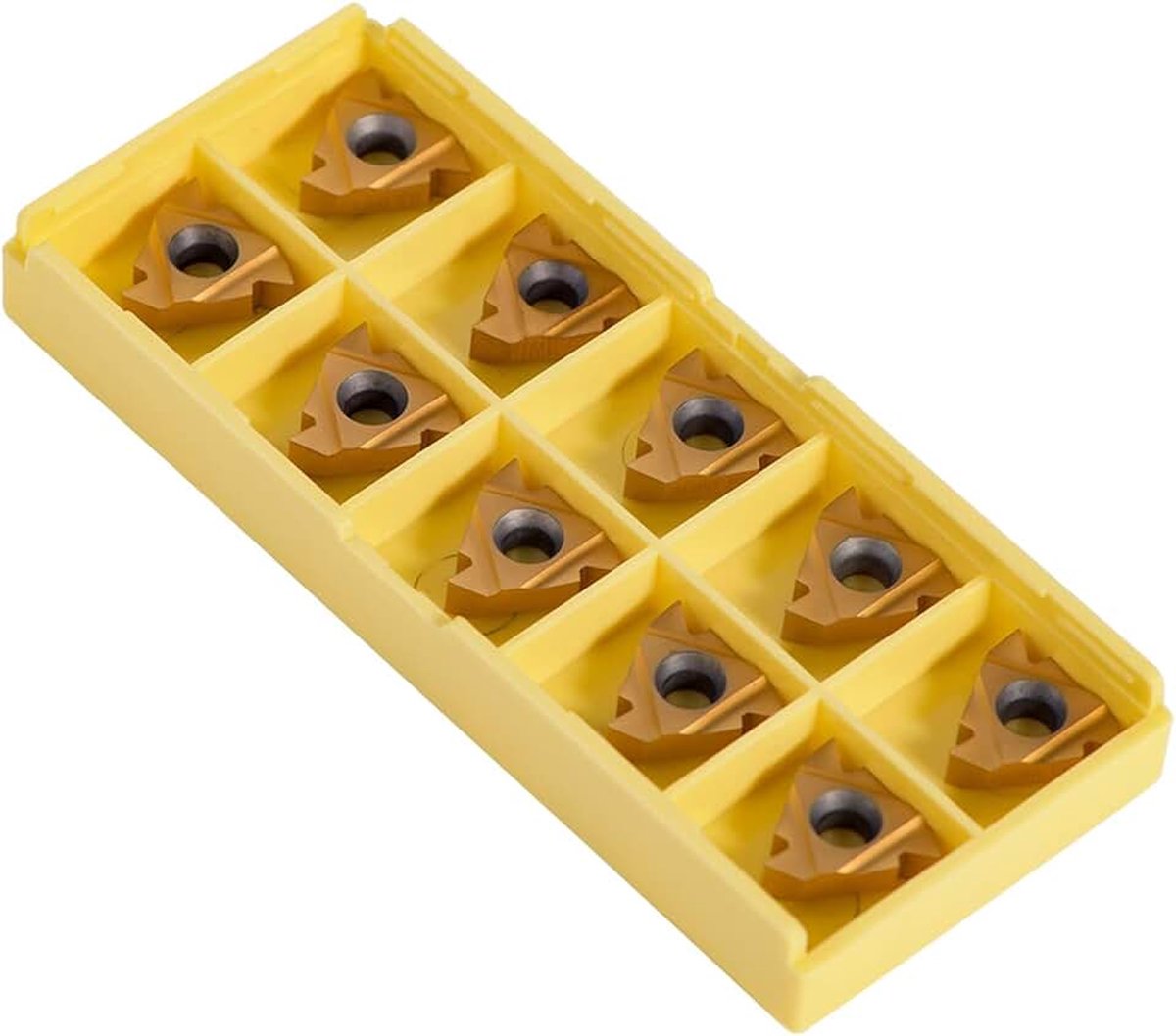 10 stks 3/8 ''16ER AG60 Carbide Insert Cutters voor Metalen Rvs Machine Draaibank Frezen Tool Externe Threading met Case voor Indexable Draaibank Toolholder
