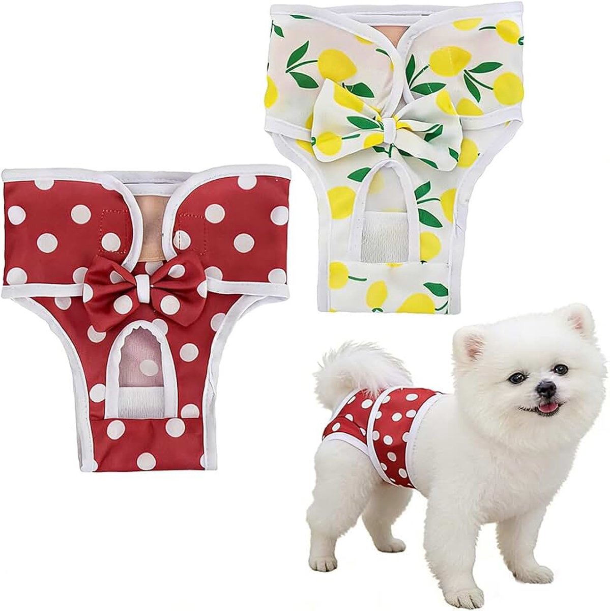 Luiers voor honden, loopsheidsbroek voor kleine honden, herbruikbaar, luiers voor teven bij loopsheid en incontinentie
