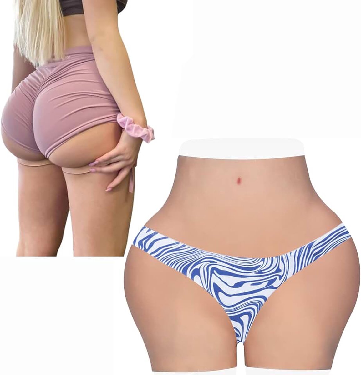 Siliconen panty, heupen, bodyshaper, versterker, ondergoed voor crossdressing, transgender, dragqueen