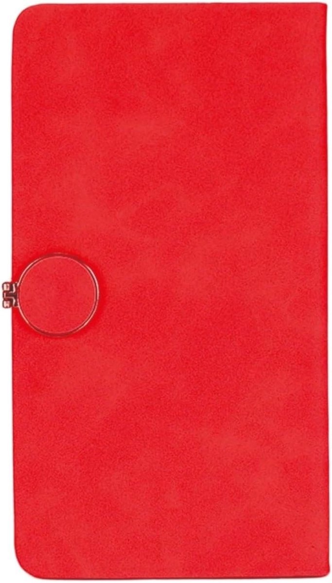 Notitieboek A6 - Schrijfblok Reisdagboek - Ideeën Vastleggen - Plat Ontwerp 180 graden - A6 178 x 98 mm - Rot