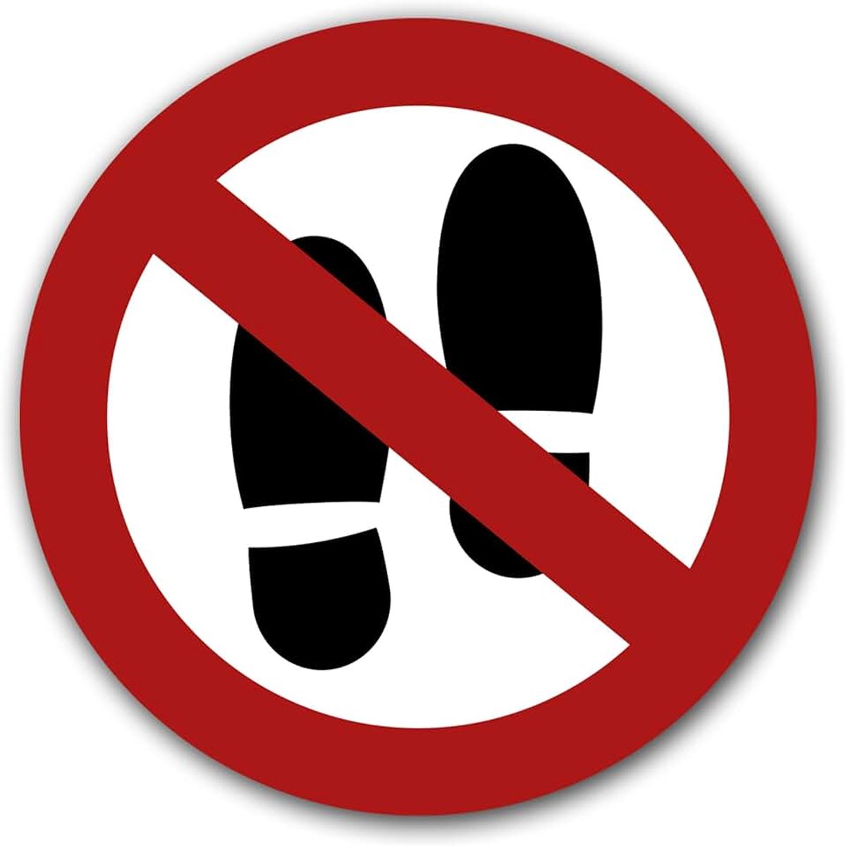 10 stuks verboden stickers, diameter 9,5 cm, met uv-bescherming, voor binnen en buiten, 10 stuks