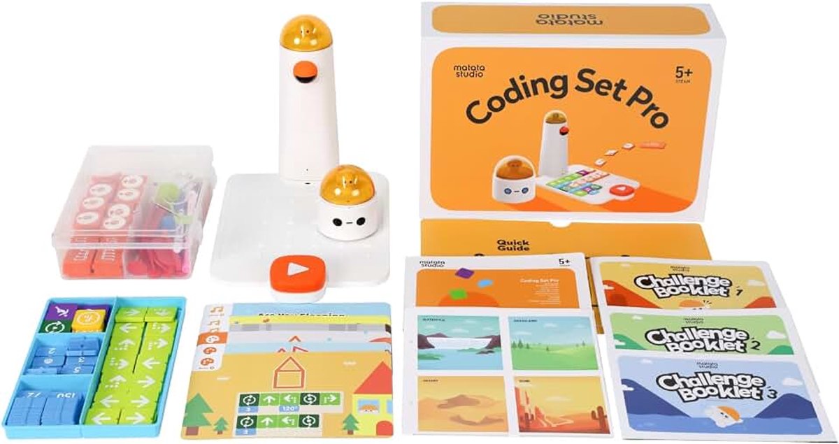 Set Pro Programmeerbare robotkit voor kinderen vanaf 4 jaar, elektronische robot, speelgoed, doe-het-zelf robotset voor beginners, leren programmeren met spelletjes