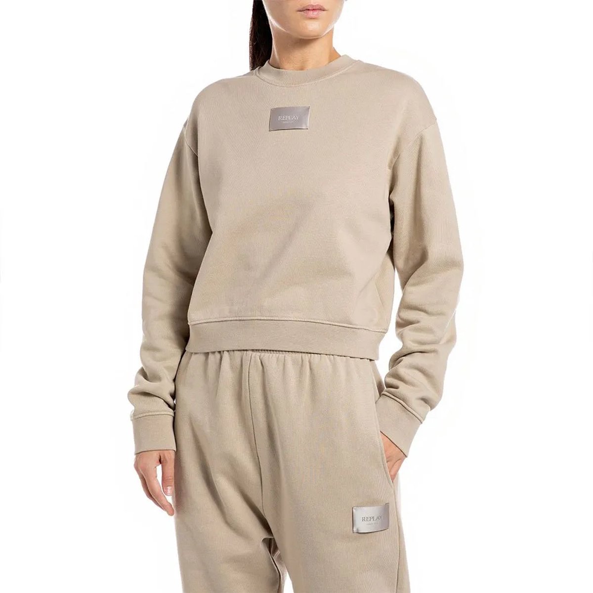 Replay W3104d.000.23040p Sweatshirt Beige S Vrouw