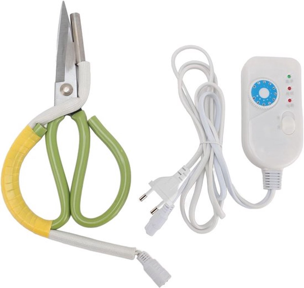 Verwarmde Scharen met Temperatuurregeling voor het Knippen van Ribbons en Stof, Comfortabele Grip en EU Plug 220V
