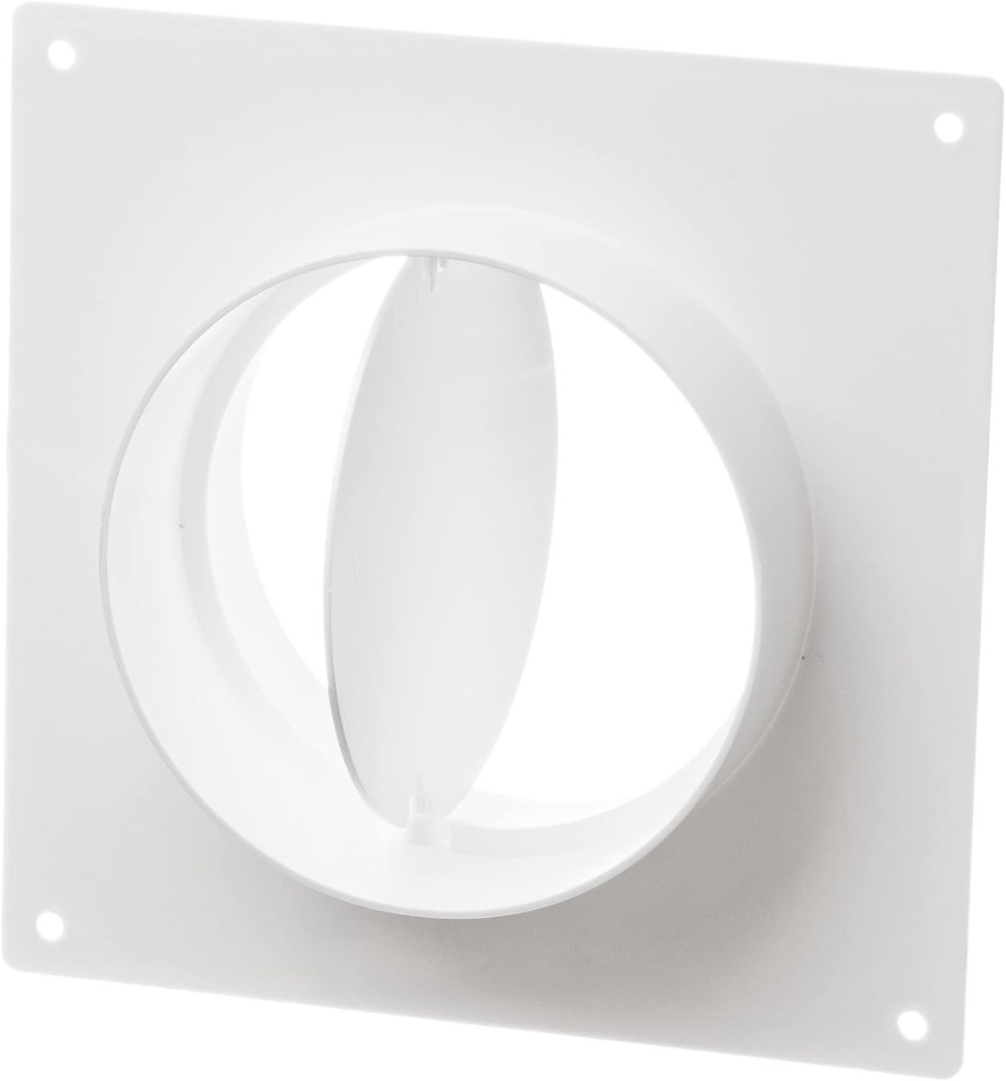 125 mm kunststof wandflens met terugslagklep - verbindingsstuk buisvormige ventilatiebuis ronde buis