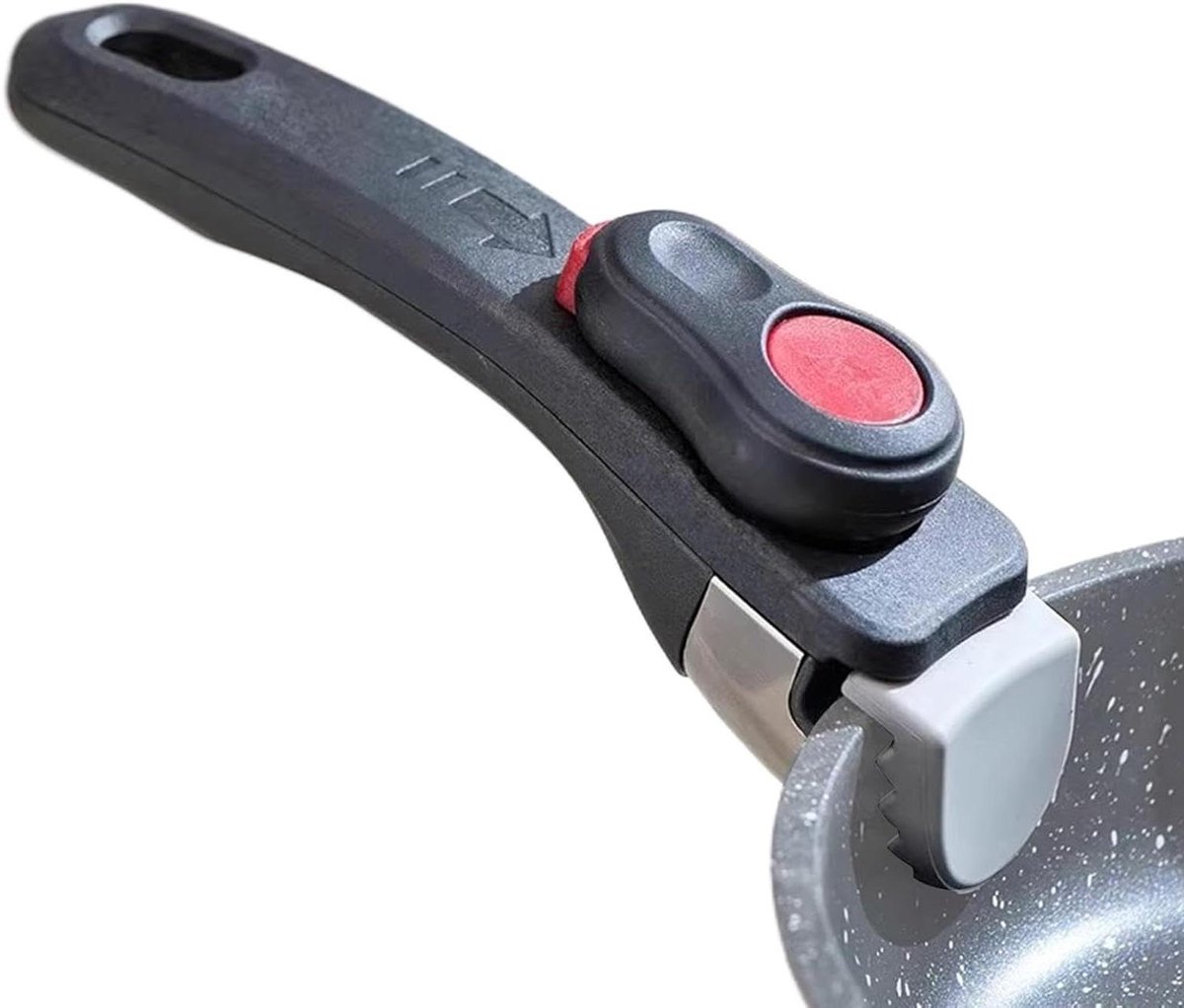 Afneembare Pannengreep - Keukengreep Stoofpot - Veilig Koken - Eenvoudig Klikmechanisme - 20 x 5 cm - Zwart