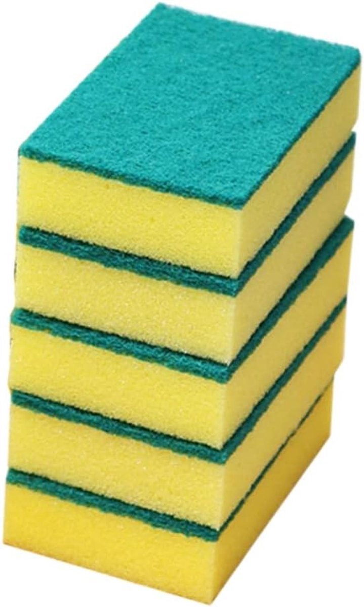Sponsreinigers - Schuursponsjes Keuken - Afwas Reinigen - Dubbelzijdige Werking - 7x7x7 cm - Diverse Kleuren
