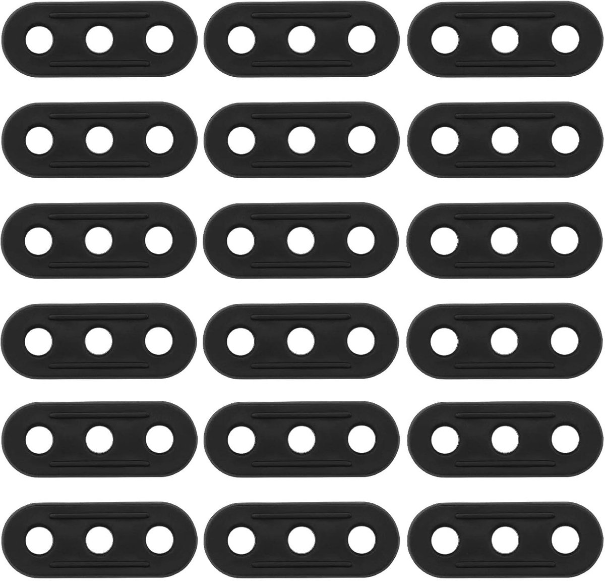 30 stuks 3 gaten touw spantouw koord instelbaar van kunststof tent touw bevestiging voor kamperen, wandelen, picknick, tent, schaduw, luifel, activiteiten buitenshuis, 4 mm gatdiameter