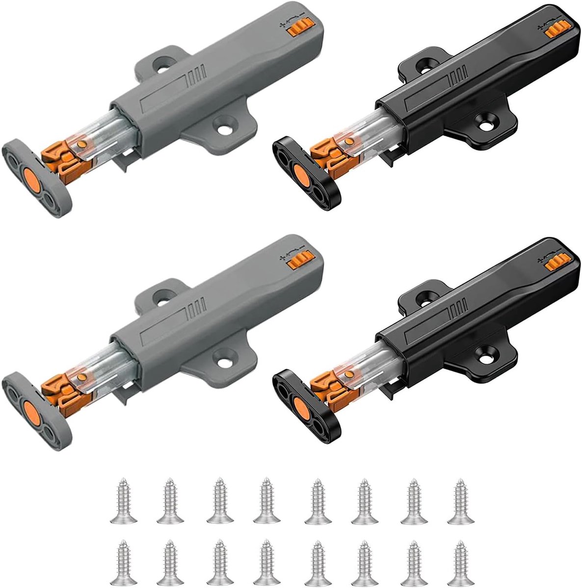 4 stuks 25N Push to Open Heavy Duty kastdeuropener met veermechanisme voor grote kasten, deuropener, keuken, deuropener, heavy duty