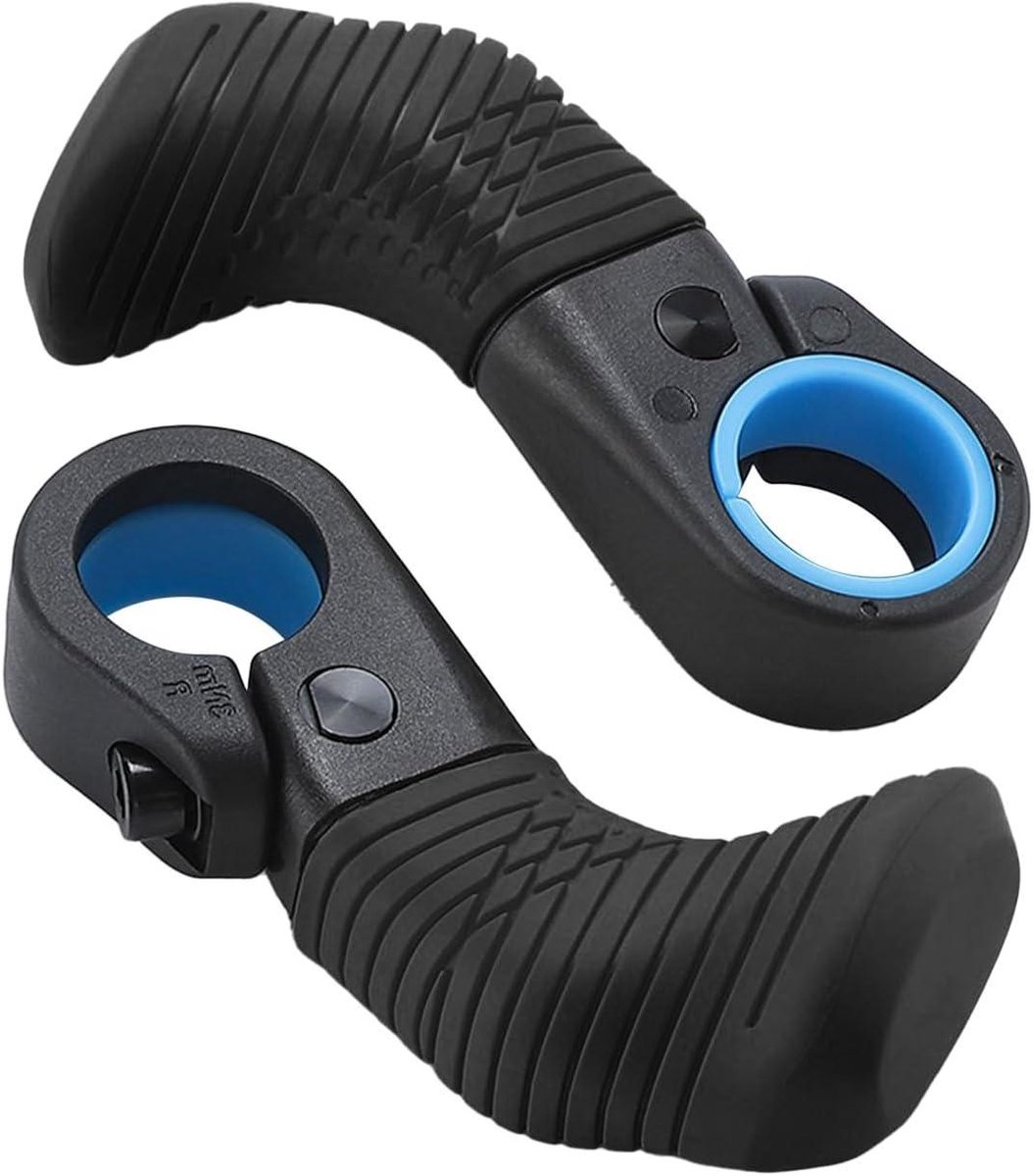 Fietshandgrepen Ergonomisch - Stuurgrepen Comfort - Lange Afstand Rijden - Verstelbare Duimsteun - 22 mm Stuur - Zwart