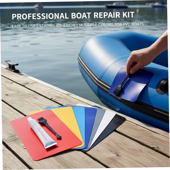 Opblaasbare reparatieset - PVC reparatie - Lekkages dichten - Sterke lijm - 30 ml - Meerkleurig — afbeelding 2