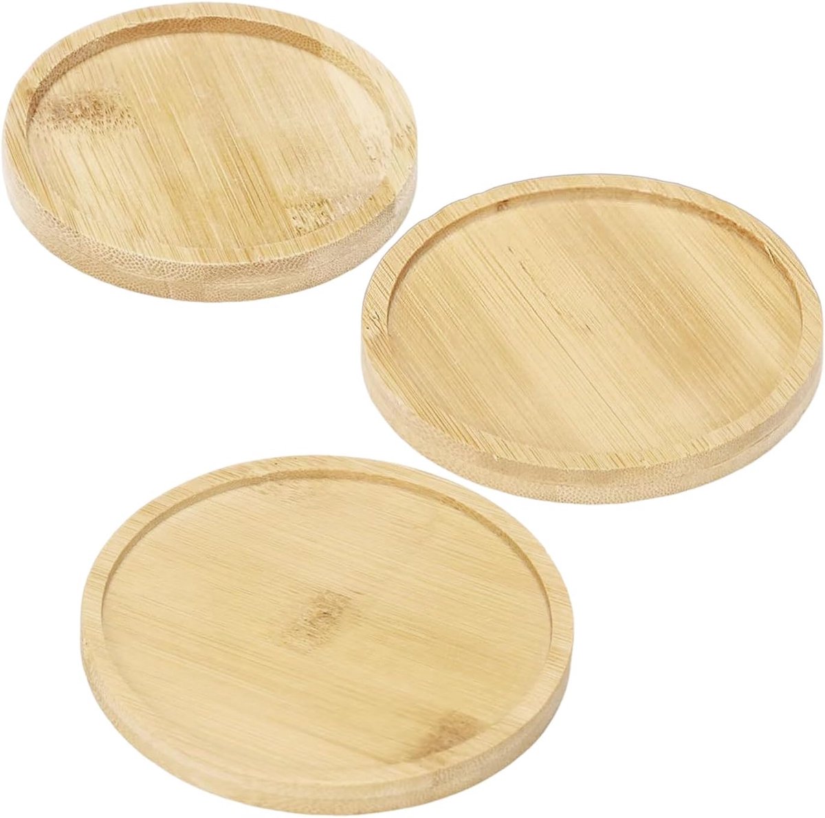 3 Houten Kandelaars, Ronde Basis, Decoratieve Achtbanen Van Vintage, Accessoires Van Kaarsententoonstellingen.