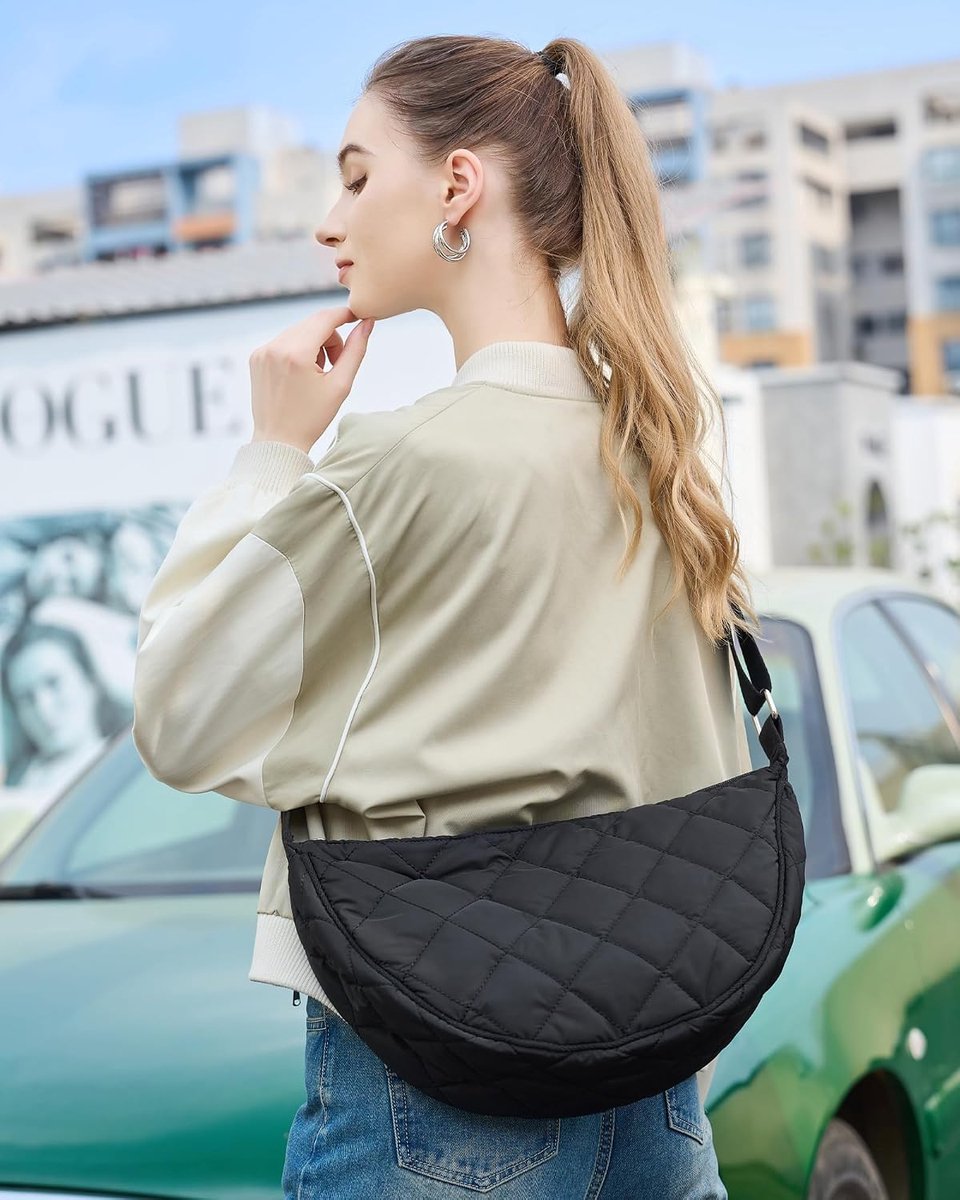 Crossbody Bag dames schoudertas nylon gewatteerde tas lichte buffer crossbody bag grote schoudertas hobo heuptas dames heren