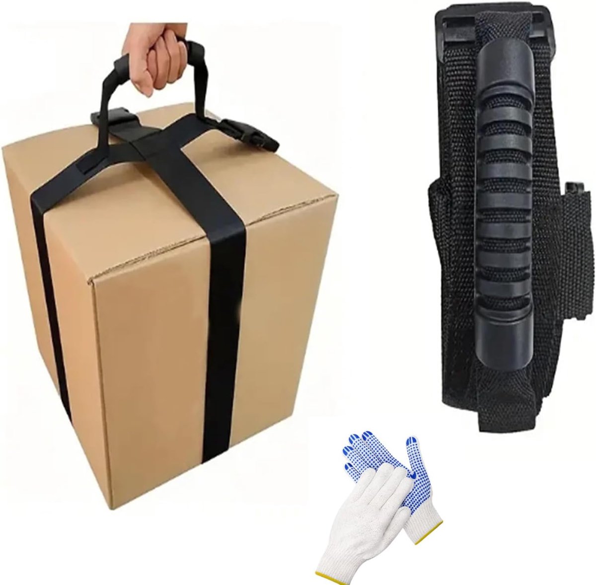 verstelbaar, draagriem met handgreep, verstelbare nylon riem met sluiting voor transport en zware kisten, bagage, kruis