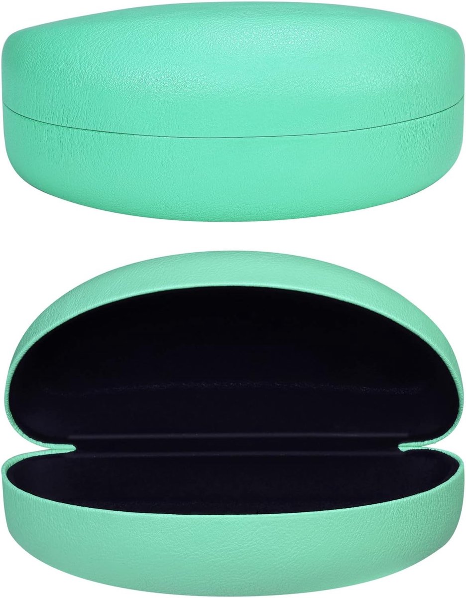 molshine Hard Shell Zonnebril Case, PU Lederen Klassieke Grote Bril Case voor Vrouwen Mannen Dame