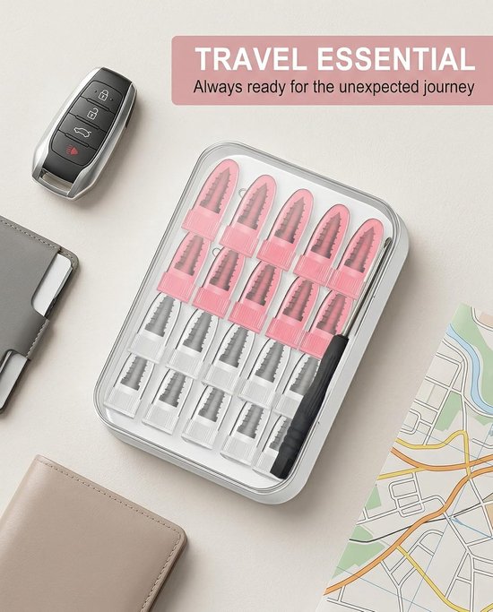 Reparatieset Autobanden - Tire Repair Kit - Noodreparatie Banden - Met Schroevendraaier - 20 Spijkers - Zwart — afbeelding 2