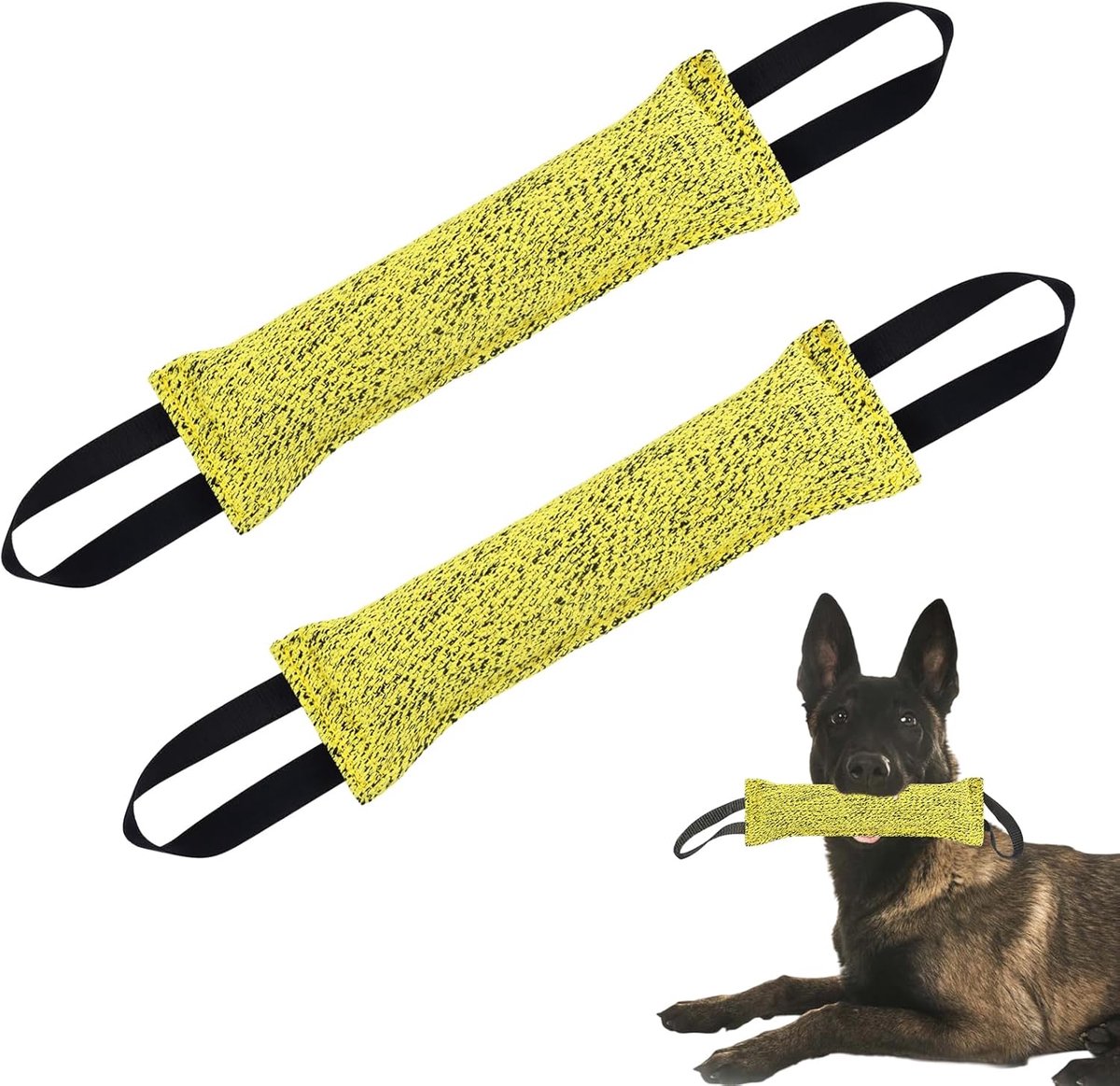 SnelShoppen – 2 Stuks Kauwspeelgoed voor Honden 30 cm Bijtsausage Hondenspeelgoed Trekspel Hond Training Interactief Speelgoed met 2 Trek- en Herstelh