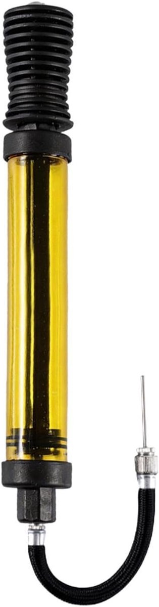Luchtpomp Voor Ballen - Opblaaspomp - Sporten En Feesten - Veelzijdig Mondstuk - 25 x 4 x 4 cm - Geel