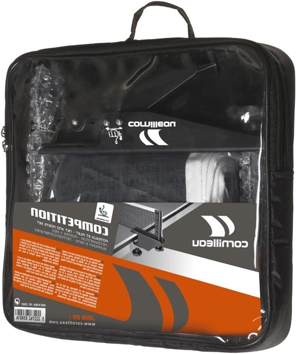 Tafeltennis Net - Paal Set - Wedstrijd Spelen - ITTF Gecertificeerd - 40 mm Klem - Zwart
