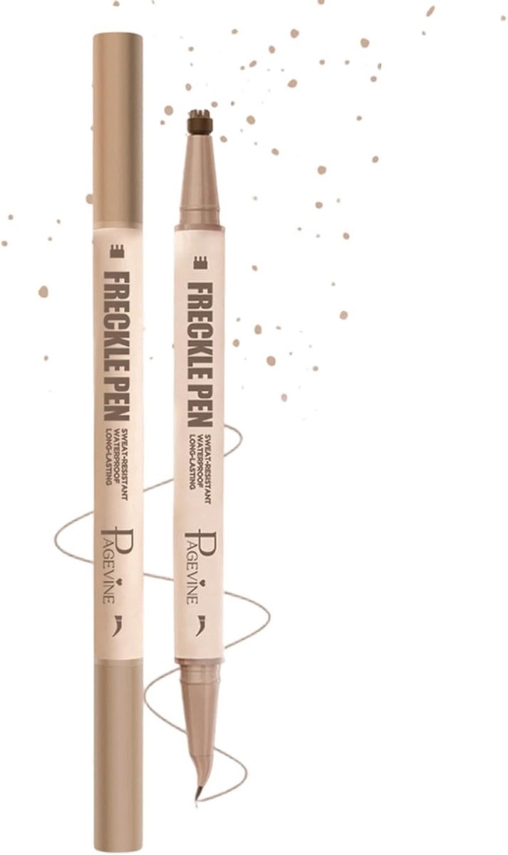 2-in-1 visstift met stempel en 15° punt, langdurige waterdichte make-upstift voor wenkbrauwen en tattoos, natuurlijke look en realistische afwerking, kleur #02