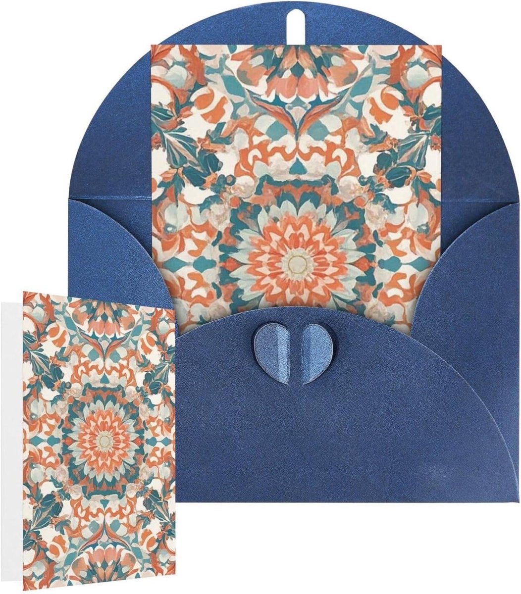 Wenskaarten Sets - Blanco Notitiekaarten - Persoonlijke Groeten - Vooraf Gevouwen - 6 x 4 Inch - Blauw