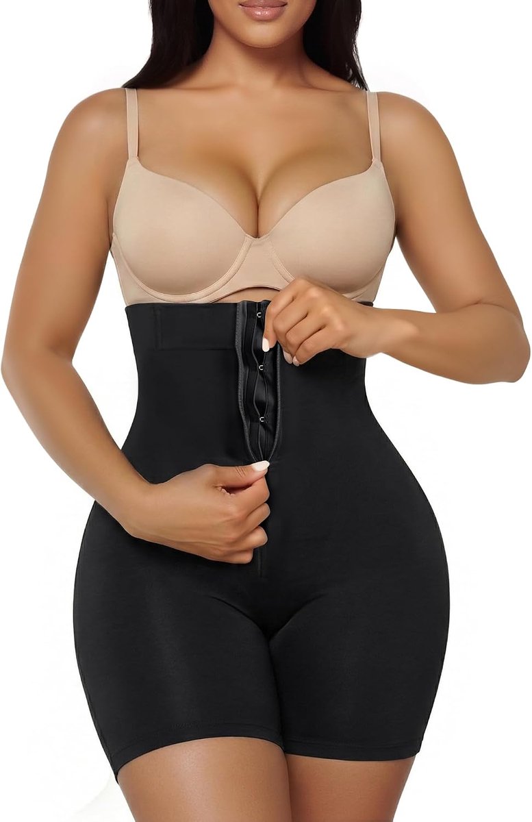 Shapewear met hoge taille, buikcontrole, naadloos, bodyshaper, korte ritssluiting, afslankend ondergoed voor vrouwen