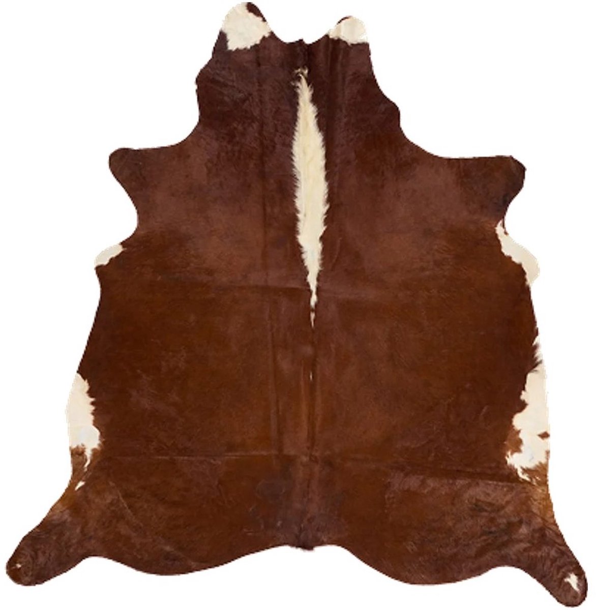 Koeienhuid Vloerkleed XXL (Extra Groot) - Bruin-wit - 247 x 238 cm - Koeienkleed / Koeienvel / Dierenvel / Dierenhuid / Koehuid Tapijt