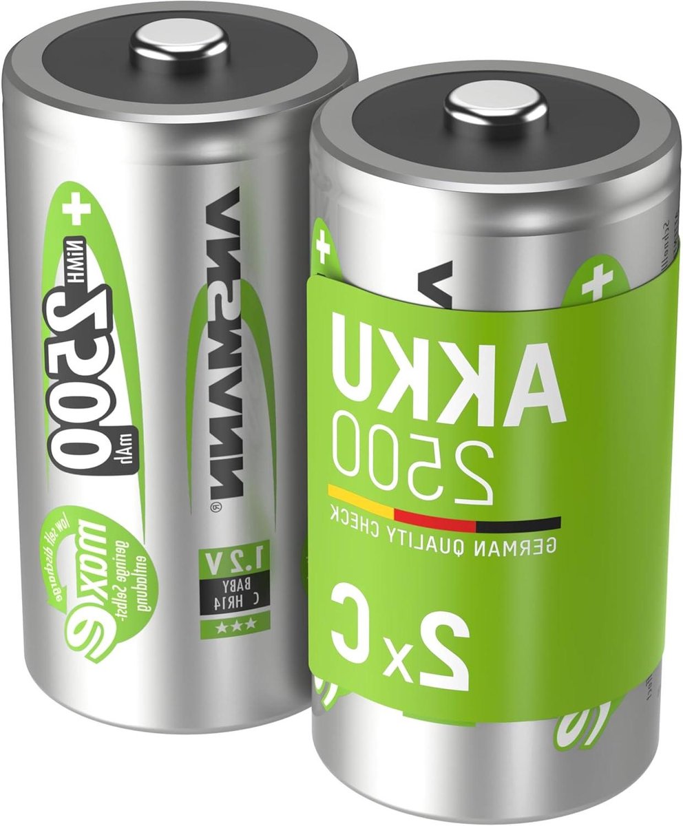 Oplaadbare Batterijen - Baby C Accu - Apparaten Voeden - Lage Zelfontlading - 2500 mAh - Zwart