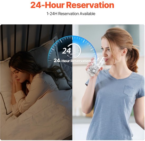 SnelShoppen - IJsblokjesmachine voor aanrecht, 20,4 kg per 24 uur, draagbaar, zelfreinigend, met ijsschep en mand, zilver, ideaal voor keuken, bar, ka — afbeelding 4