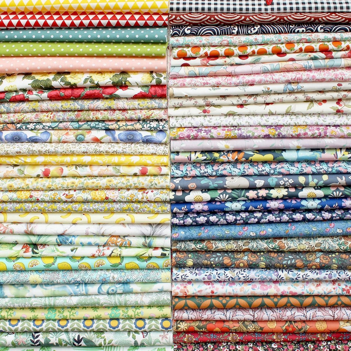 Stoffen voor Quilten geen Herhaal Ontwerp Gedrukt Bloemen Katoen Stof voor Patchwork Vierkanten Bundels voor Craft DIY /90stks 25 * 25cm