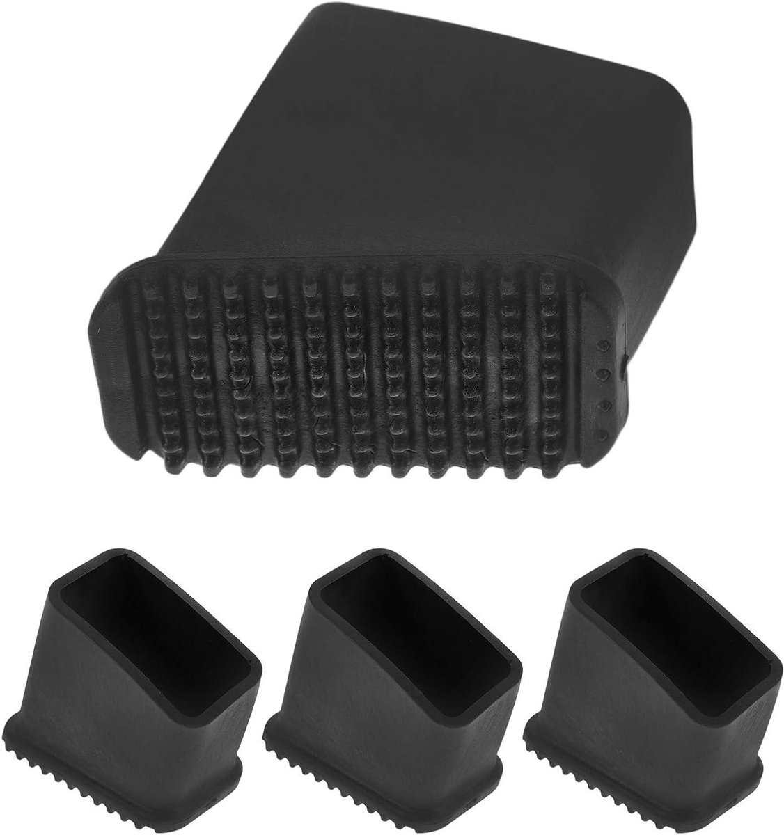 Ladder Voetjes - Trapmatten Beschermers - Stabiliteit Verbeteren - Antislip Vloerbescherming - 4 stuks - Zwart