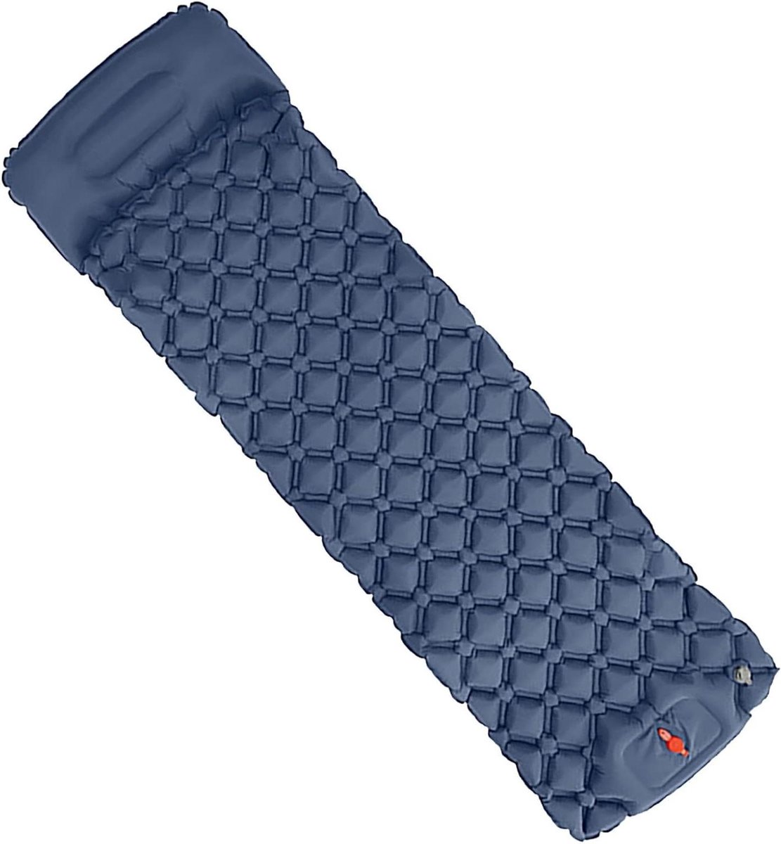 Zelfopblaasbare Slaapmat - Kampeer Matras Outdoor - Kamperen en Hiken - Ergonomisch Kubus Oppervlak - 190x58x5cm - Donkerblauw