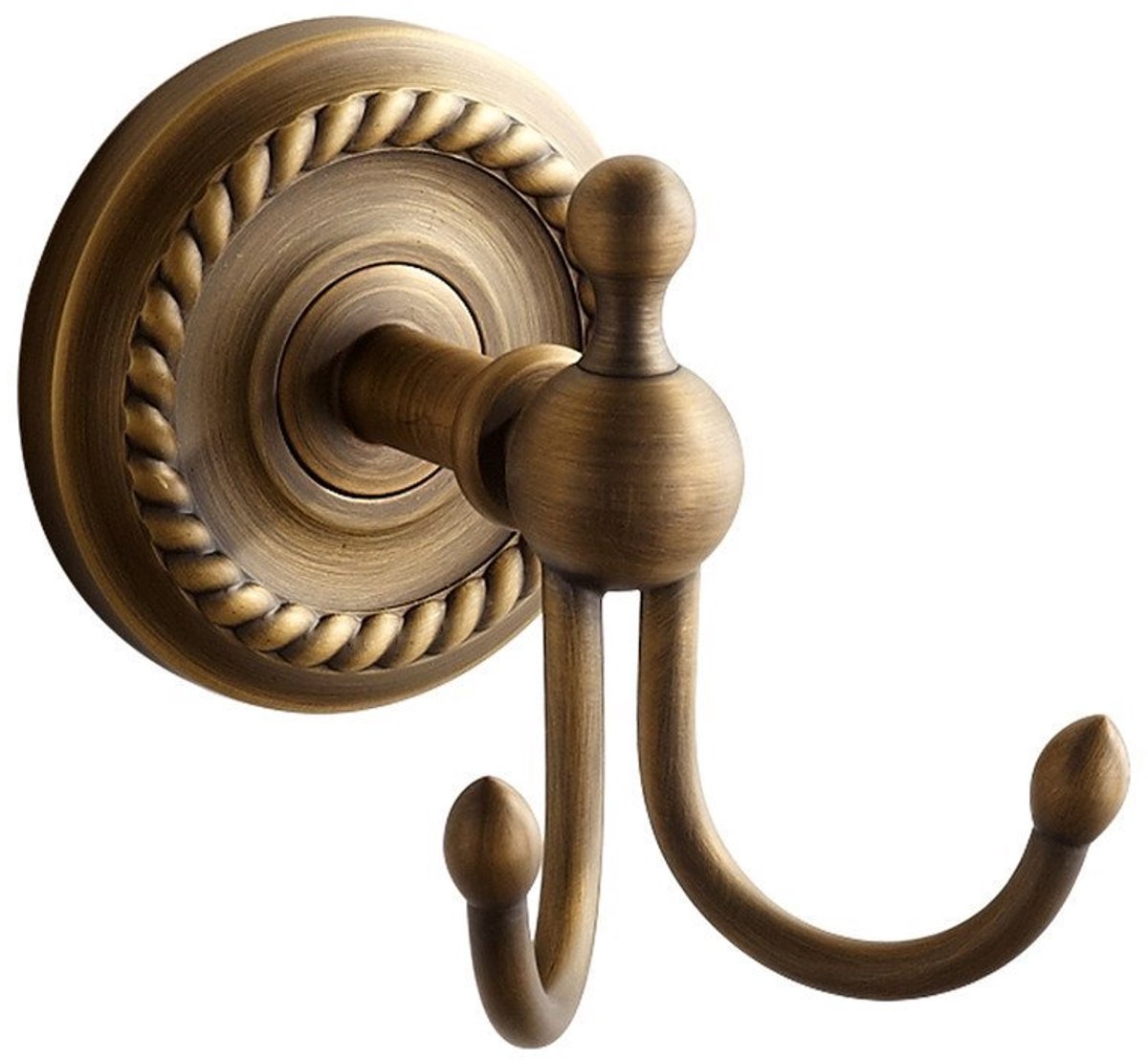 Jashaak, kledinghaken, retro muur geel messing koper brons antiek, voor badaccessoires