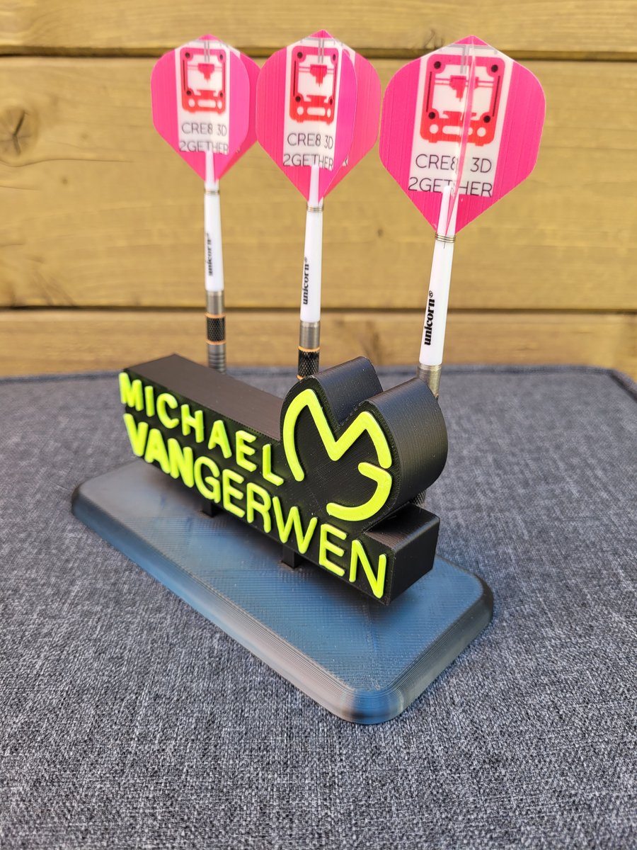 Dartshouder dartpijlen Michael Van Gerwen zwart