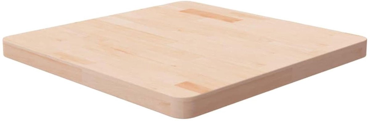 Eikenhouten Tafelblad - Vierkante Plaat - Tafel Constructie - Massief Onbehandeld - 60x60x4 cm - Naturel