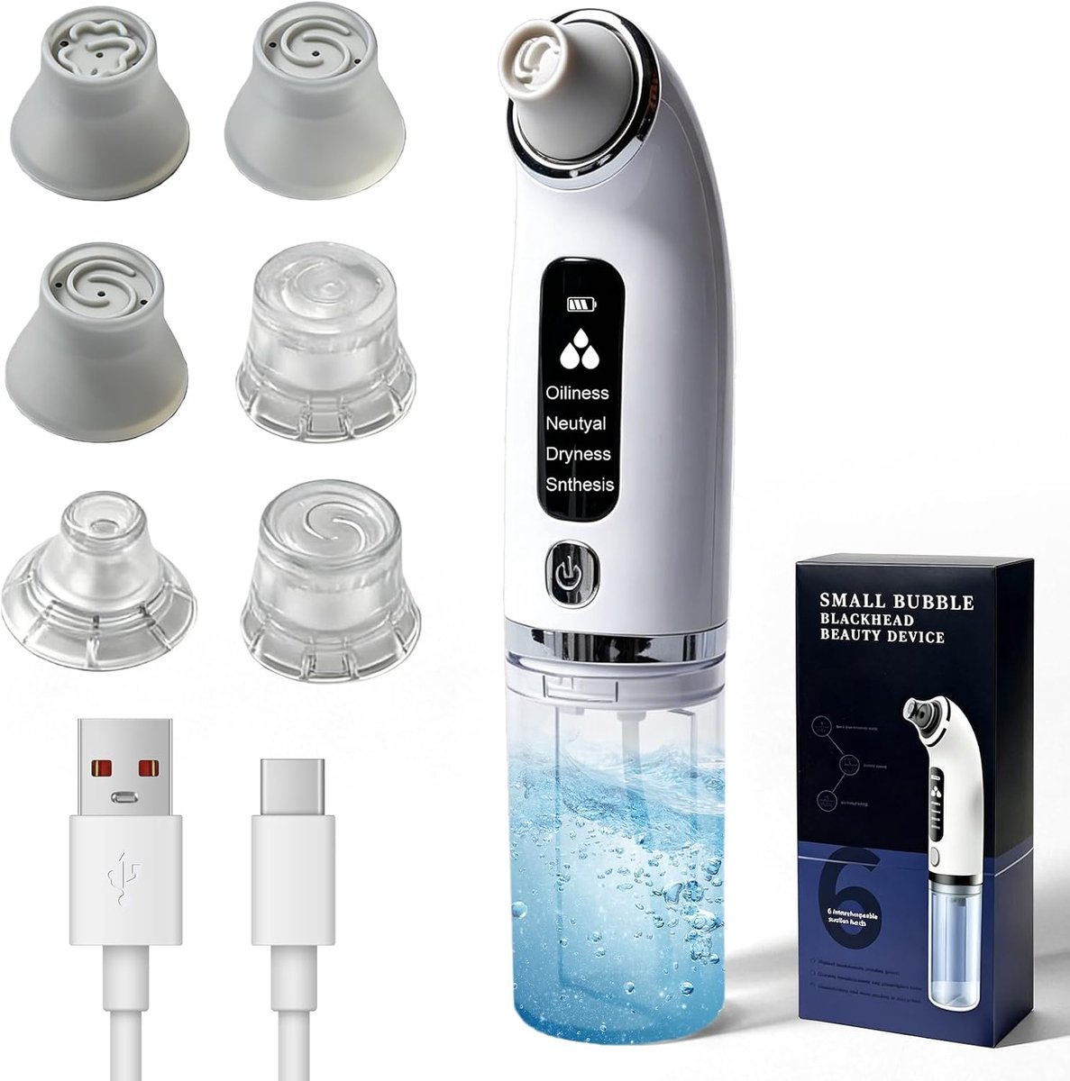 SnelShoppen - Blackhead Remover Vacuum | ABS Pore Cleaner | Ergonomisch Ontwerp | Verstelbare Suction | Faciale Reiniging voor Thuisgebruik 46×46×180m