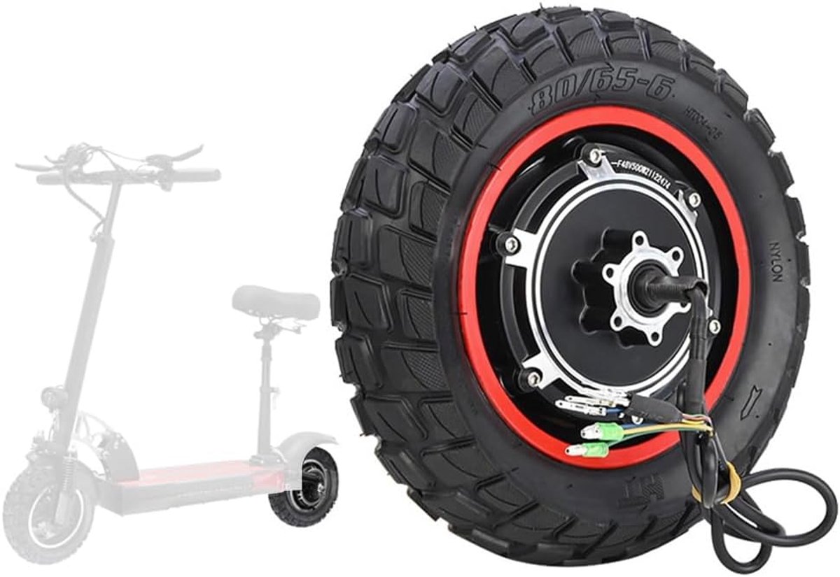SnelShoppen - E-Scooter Achterwielmotor 10 Inch 48V 500W voor M4/M4 Pro Elektrische Scooter - Inflatable Rubber Band voor Optimale Schokabsorptie
