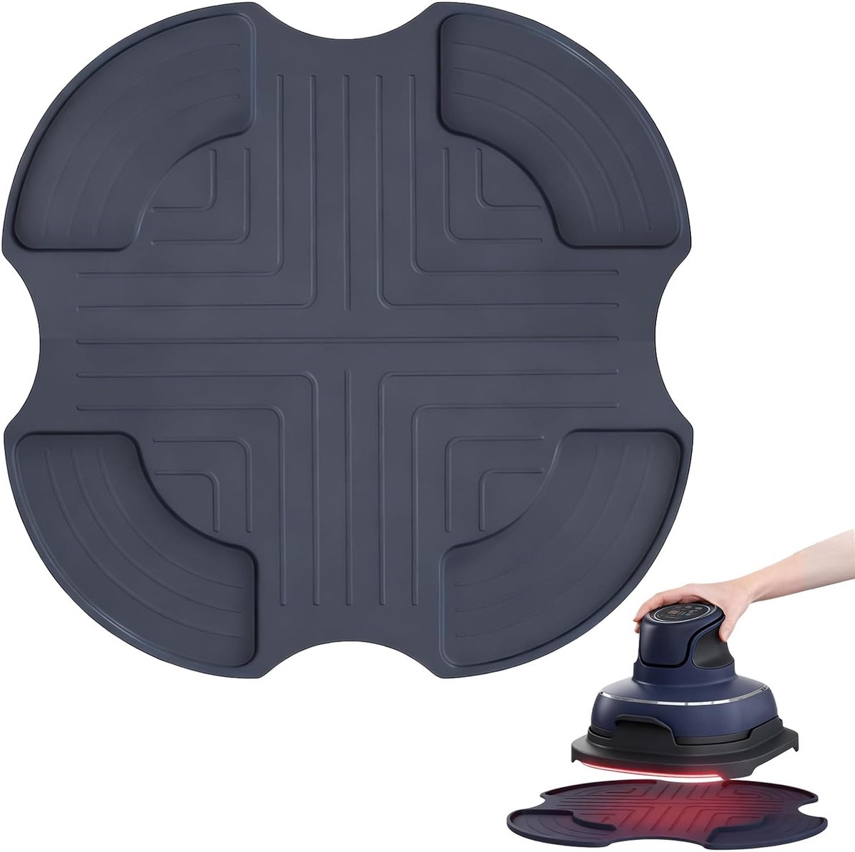 SnelShoppen - Heat Resistant Silicone Mat voor Air Fryer - 26.5x26.5 cm - BPA Vrij - Non-Slip Keuken Bescherming - Perfect voor Ninja en Gelijkaardige
