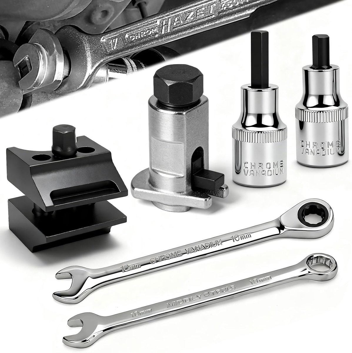 SnelShoppen - Strut Spreader Set 6-delig - Inclusief Universele, Korte en Lange Spreader voor Wielnaaldhuis - Robuuste Kwaliteit - Voor Passagiersauto