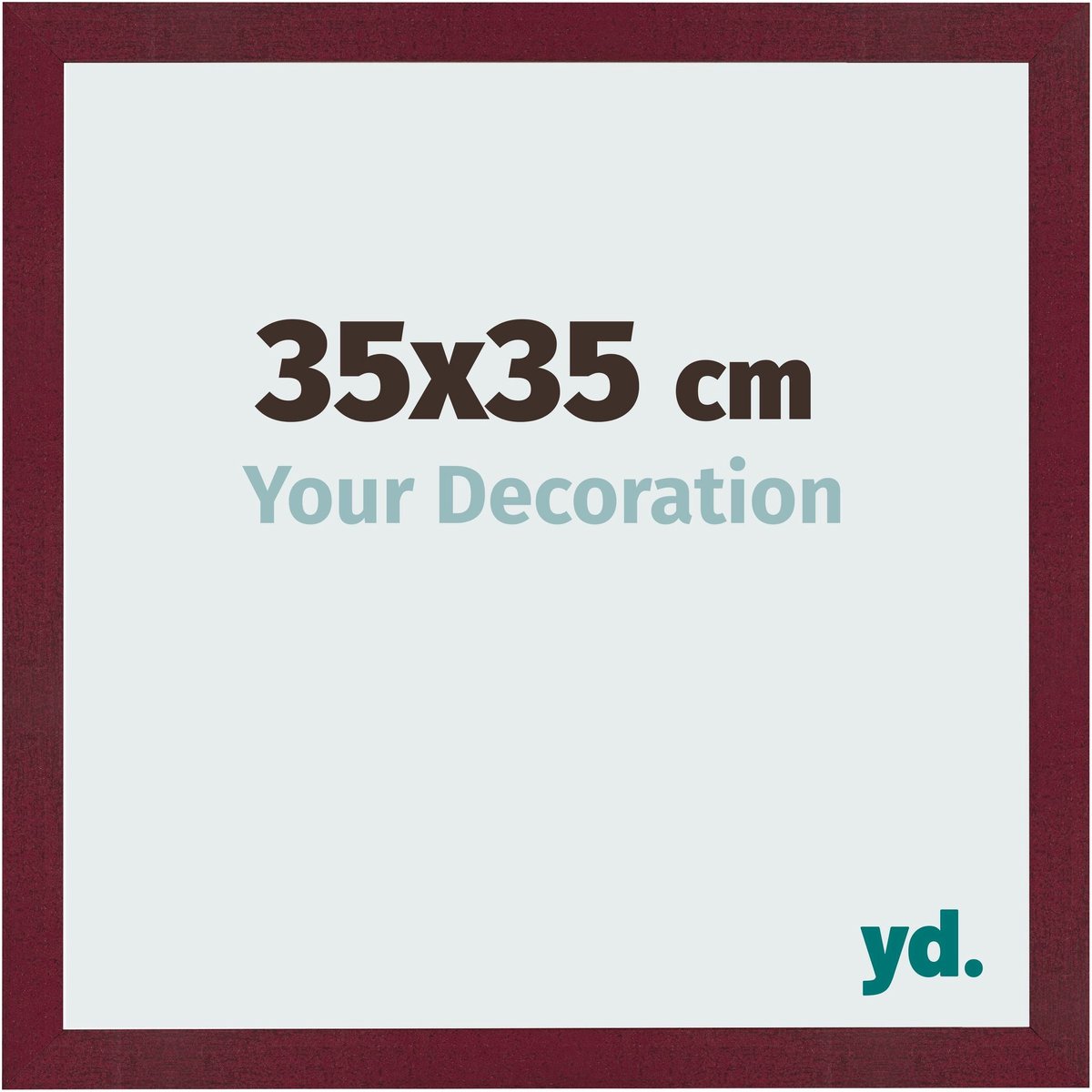 Your Decoration - Fotolijst 35x35 cm - MDF - Wijnrood Geveegd - Bologna