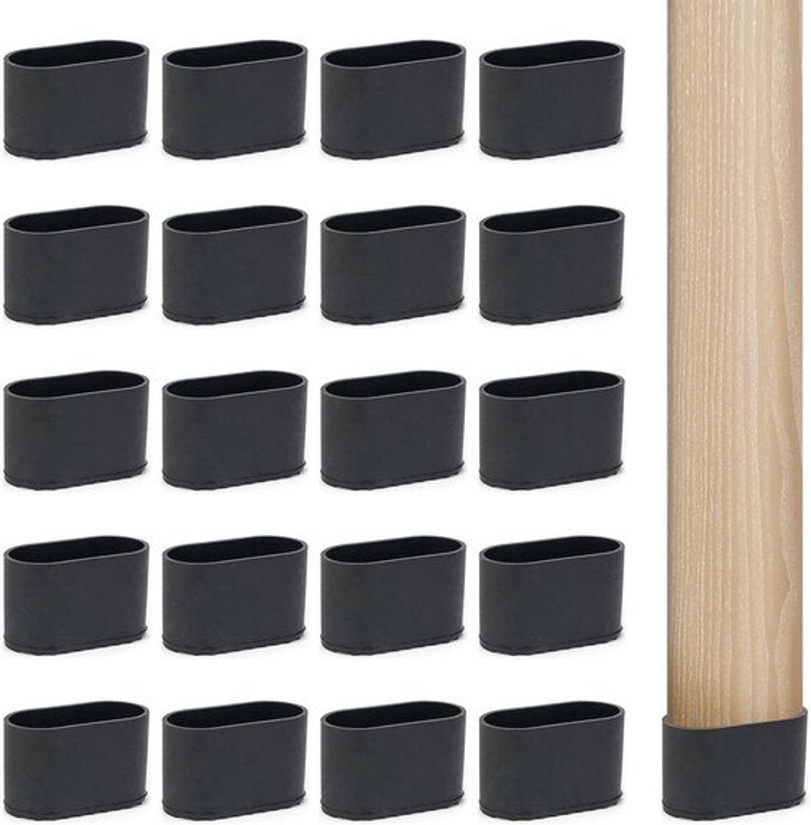 20 stuks stoelpootdoppen - stoelpootbeschermers - voetkappen voor tuinstoelen - vloerbesch