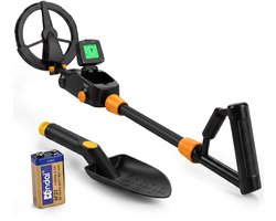 Infinity Goods Metaaldetector Junior - Voor Kinderen - Waterdicht & Lichtgewicht - Verstelbaar - LCD Scherm - Incl. Batterijen en Schep -- Javi