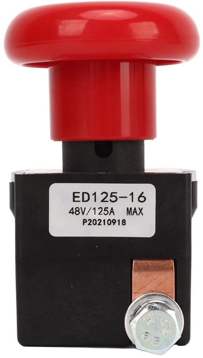 Noodstopknop, 48V 125A ED125‑16 Noodstopknop Geschikt voor de meeste heftrucks