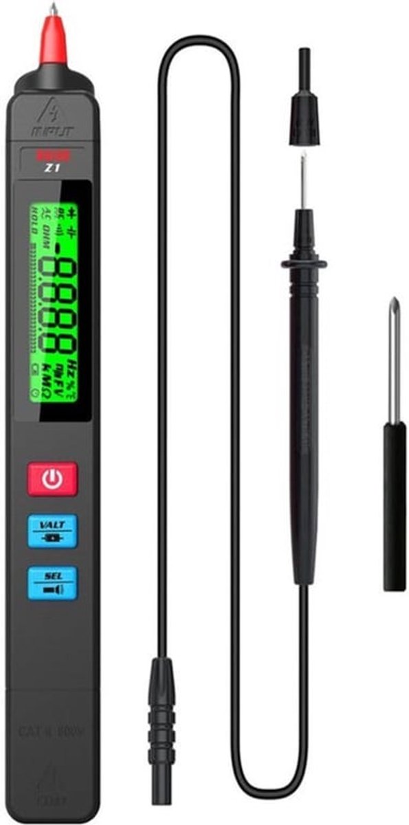 Digitale Multimeter - 3-Weergave - Draagbare Slimme Auto Range Voltmeter Met Zaklamp