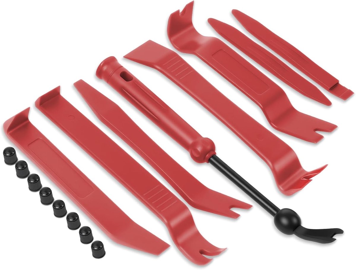 SnelShoppen - 16-delige Auto Demontage Gereedschapset voor Autoradio, Deur, Dashboard, Interieur, Ergonomisch, Hoogwaardig Nylon, Compact en Draagbaar